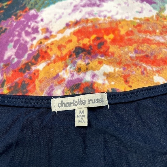 CHARLOTTE Russe Watercolor Print Dress Medium M - Picture 4 of 5